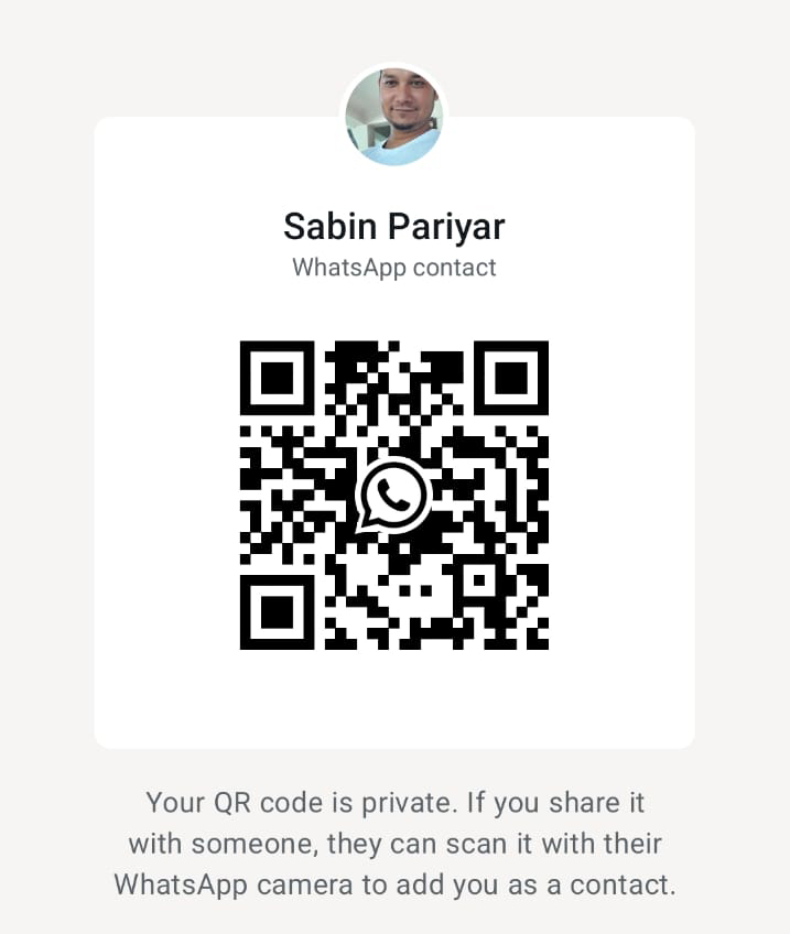 사빈 파리야르 WhatsApp 연락처 QR 코드